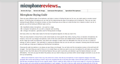 Desktop Screenshot of microphonereviews.org